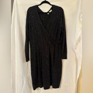 LOFT Black Long Sleeve Dress